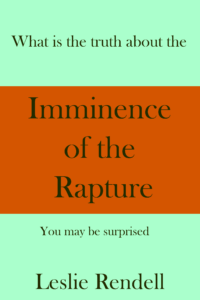 Book Cover Imminence of the Rapture