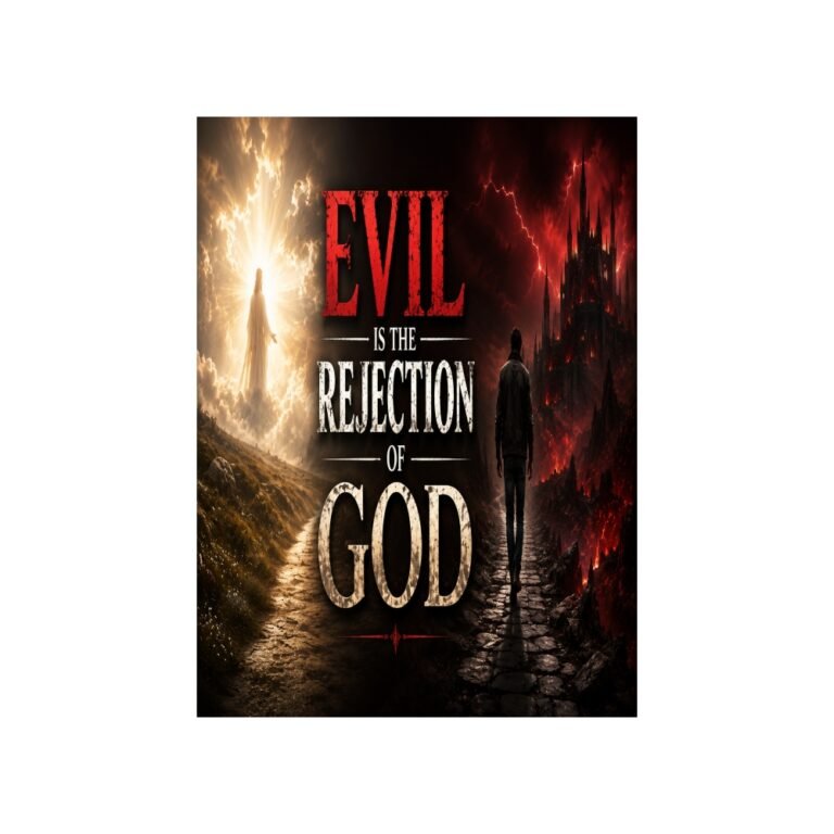 Evil is the rejection of God, book cover